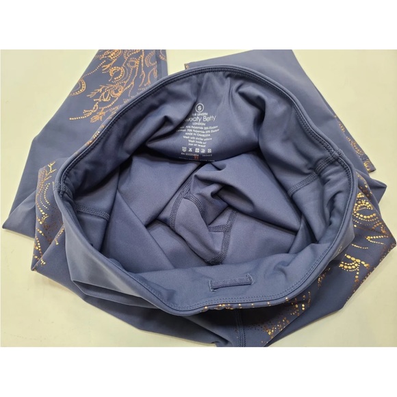 Sweaty Betty Goddess Leggings Crown Blue Bronze Foil 7/8 Length Size S W… - Picture 5 of 8